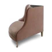 صورة كنب ركني أنيق بأجنحة منحنية
