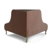 صورة كنب ركني أنيق بأجنحة منحنية