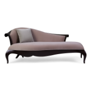 Sofia Curved Mahogany Sofa