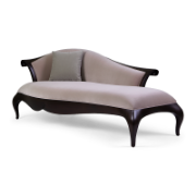 Sofia Curved Mahogany Sofa