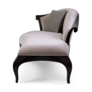 Sofia Curved Mahogany Sofa