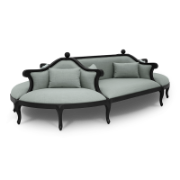 Tate Sculpted Mahogany Sofa