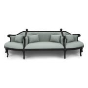 Tate Sculpted Mahogany Sofa