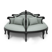 Tate Sculpted Mahogany Sofa