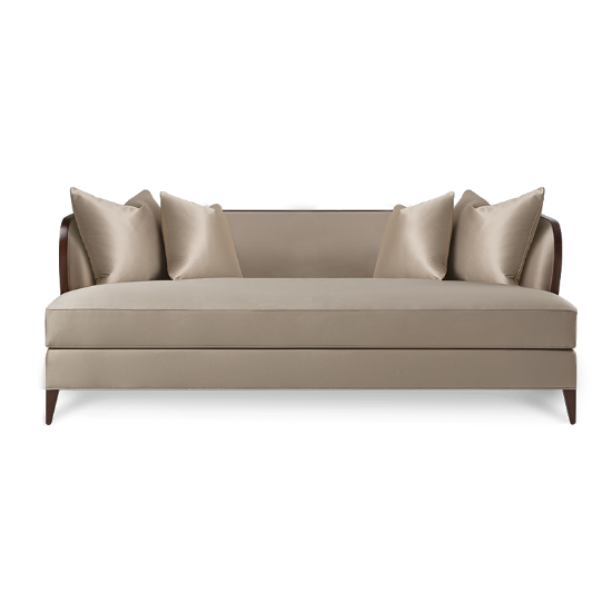 Laverna Straight-Back Mahogany Sofa