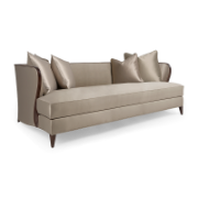Laverna Straight-Back Mahogany Sofa