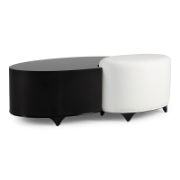Chaumont Oval Cocktail Table & Ottoman Set