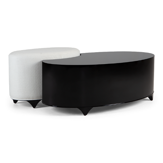 Chaumont Oval Cocktail Table & Ottoman Set