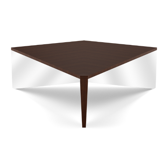Kite Geometric Wood & Mirror Coffee Table