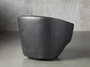 صورة كرسي دوّار فاخر بجلد طبيعي