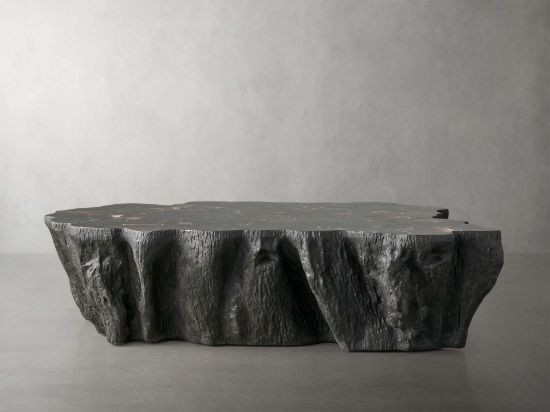 Handcrafted Petrified Wood Coffee Table