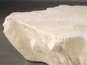Handcrafted Petrified Wood Coffee Table