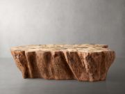 Handcrafted Petrified Wood Coffee Table