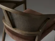 صورة كرسي إيمي العصري بذراعين لتناول الطعام
