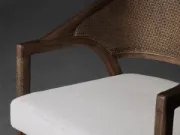 صورة كرسي إيمي العصري بذراعين لتناول الطعام