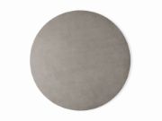 Handcrafted Round Leather-Top Coffee Table