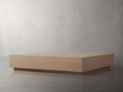Handcrafted Oak Plinth Coffee Table with Contemporary Finish
