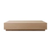 Handcrafted Oak Plinth Coffee Table with Contemporary Finish