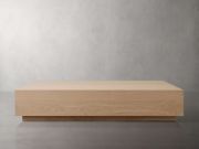 Handcrafted Oak Plinth Coffee Table with Contemporary Finish