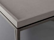 Shagreen-Pattern Leather & Steel Malone Coffee Table