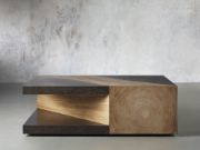 Almeria Wood & Oxidized Steel Coffee Table