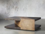 Almeria Wood & Oxidized Steel Coffee Table