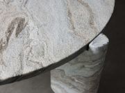 Lonelle Round Natural Stone Coffee Table
