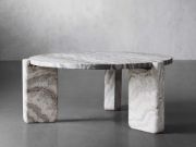 Lonelle Round Natural Stone Coffee Table