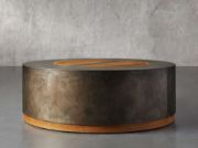 Acacius Round Coffee Table – Oxidized Steel & Reclaimed Yukas