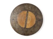 Acacius Round Coffee Table – Oxidized Steel & Reclaimed Yukas