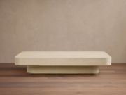 Harrow Coffee Table – Faux Shagreen Oak with Recessed Base