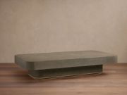 Harrow Coffee Table – Faux Shagreen Oak with Recessed Base