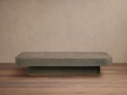 Harrow Coffee Table – Faux Shagreen Oak with Recessed Base