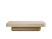 Harrow Coffee Table – Faux Shagreen Oak with Recessed Base
