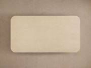 Harrow Coffee Table – Faux Shagreen Oak with Recessed Base