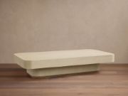 Harrow Coffee Table – Faux Shagreen Oak with Recessed Base