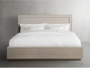 Picture of Luxury bed with shagreen-pattern inlay and wood frame