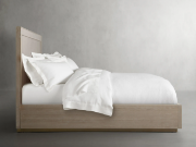 Picture of Luxury bed with shagreen-pattern inlay and wood frame