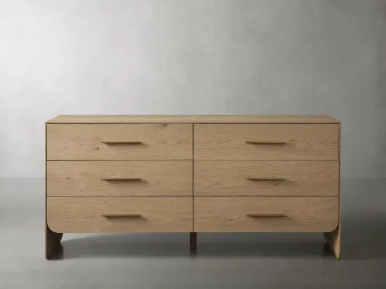 Picture of Felton Textured-Wood Six-Drawer Dresser