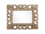 Hand-Carved Teak Frame Wall Mirror