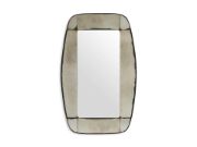 Vintage Framed Panel Mirror with Finial Detailing