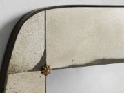 Vintage Framed Panel Mirror with Finial Detailing
