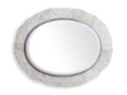 Oval Wall Mirror with Century Marble Inlay