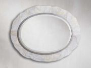 Oval Wall Mirror with Century Marble Inlay