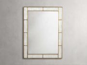 Wall Mirror – Selenite Crystal Inlay & Brass Detailing