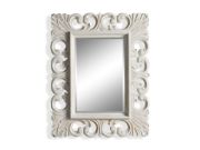 Hand-Carved Teak Wood Wall Mirror