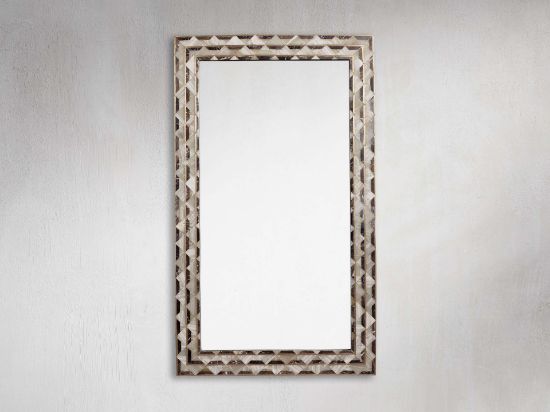 Italian Onyx Stone Inlay Wall Mirror