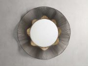 Sun-Inspired Round Wire Wall Mirror