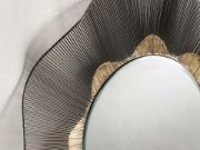 Sun-Inspired Round Wire Wall Mirror
