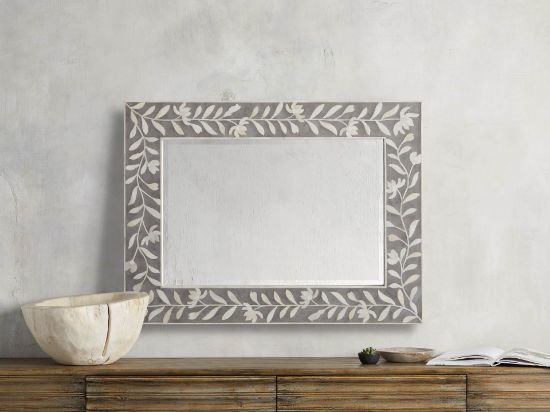 Handcrafted Bone Mosaic Wall Mirror